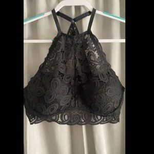 Black lace bralette